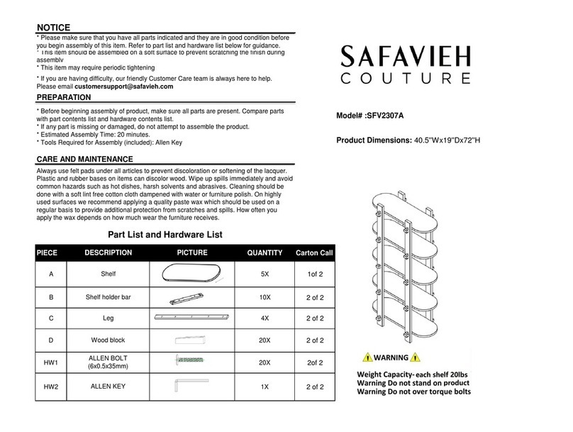 SAFAVIEH COUTURE SFV2307 manual