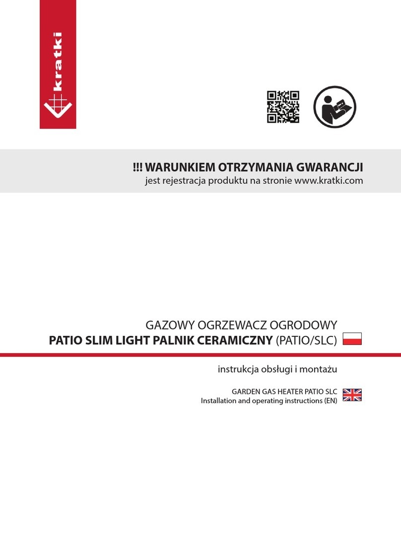 Kratki PATIO SLC Installation and operating instructions