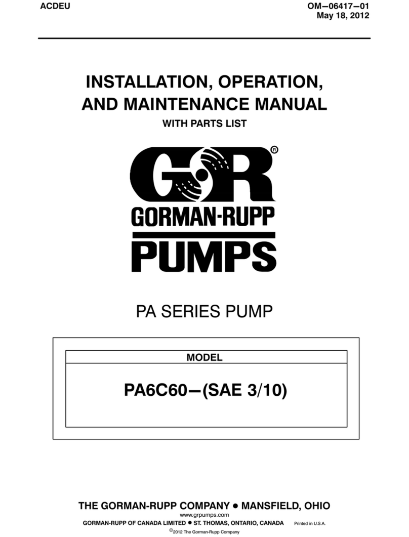 Gormann-Rupp Pumps PA Series Application guide Gormann-Rupp Pumps PA Series Application guide