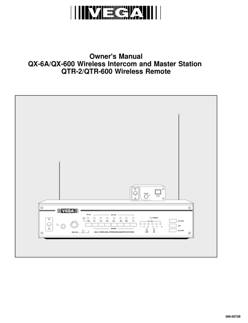 Vega QX-6A owner's manual