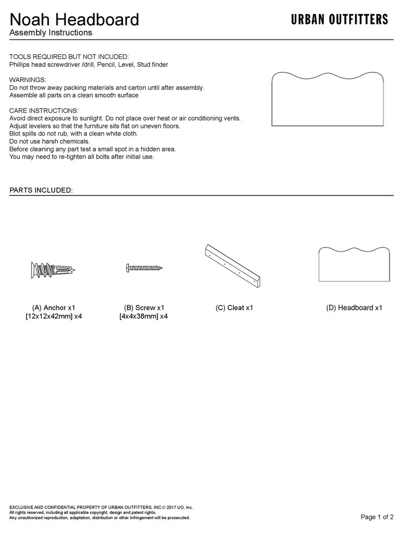 URBAN OUTFITTERS Noah Headboard Assembly instructions