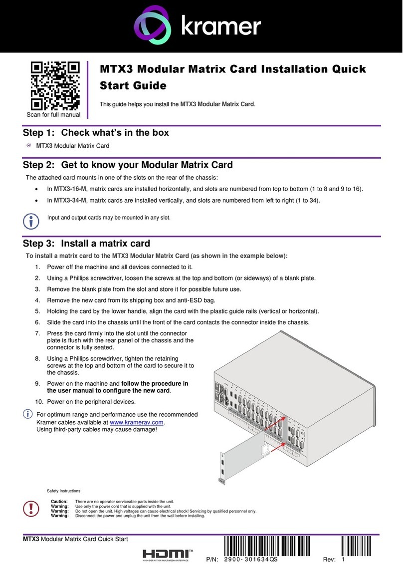 Kramer MTX3-16-M User manual