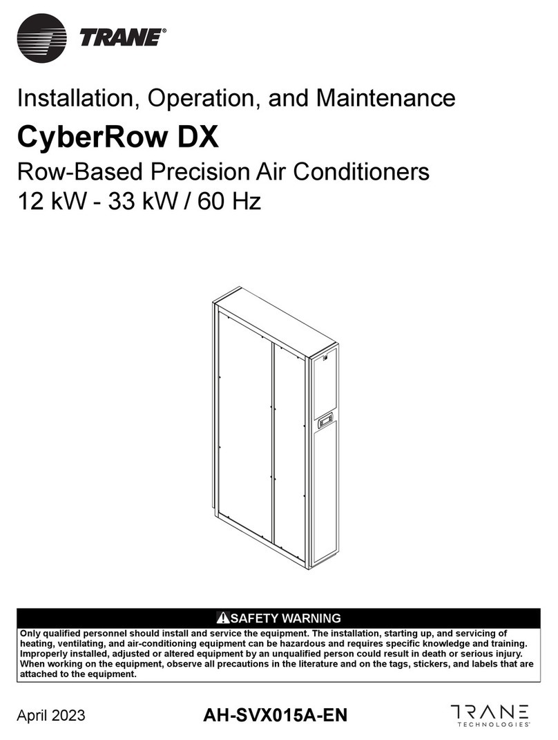 Trane CyberRow DX Installation and operating instructions