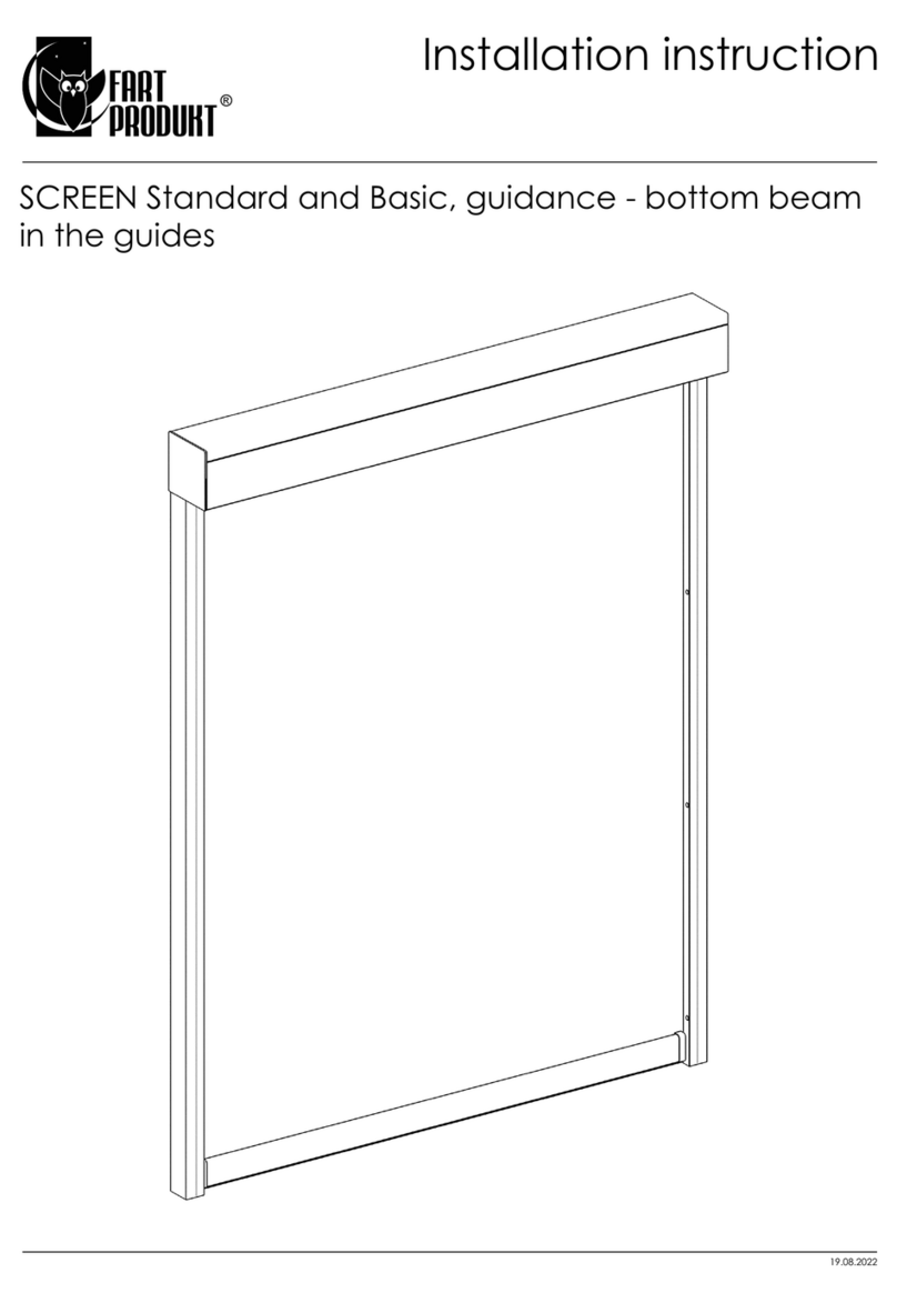 FART PRODUKT SCREEN Standard Installation instruction