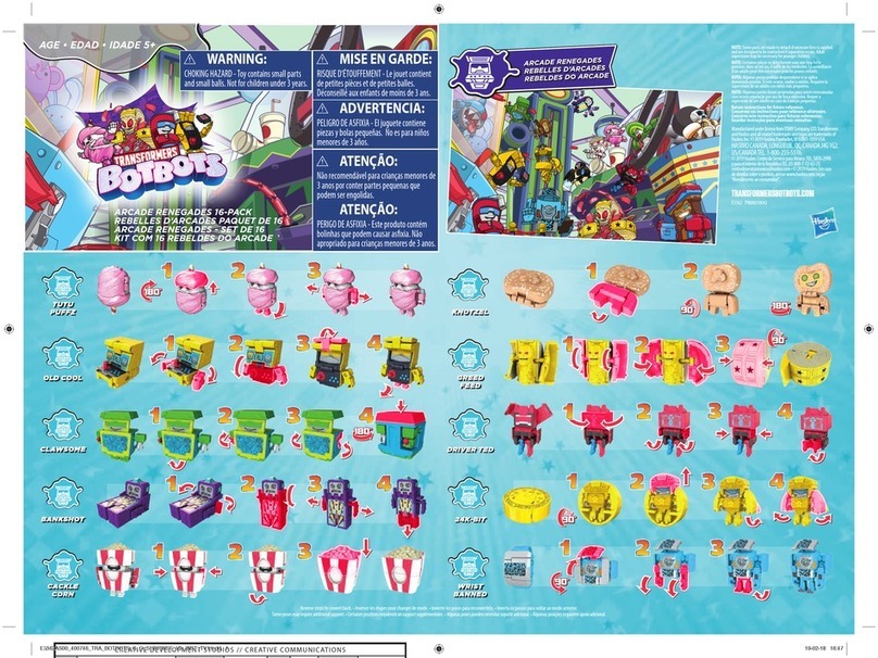 Hasbro TRANSFORMERS BOTBOTS ARCADE RENEGADES... User manual