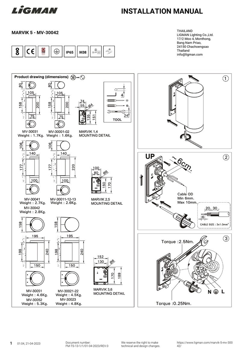 LIGMAN MV-30042 installation manual