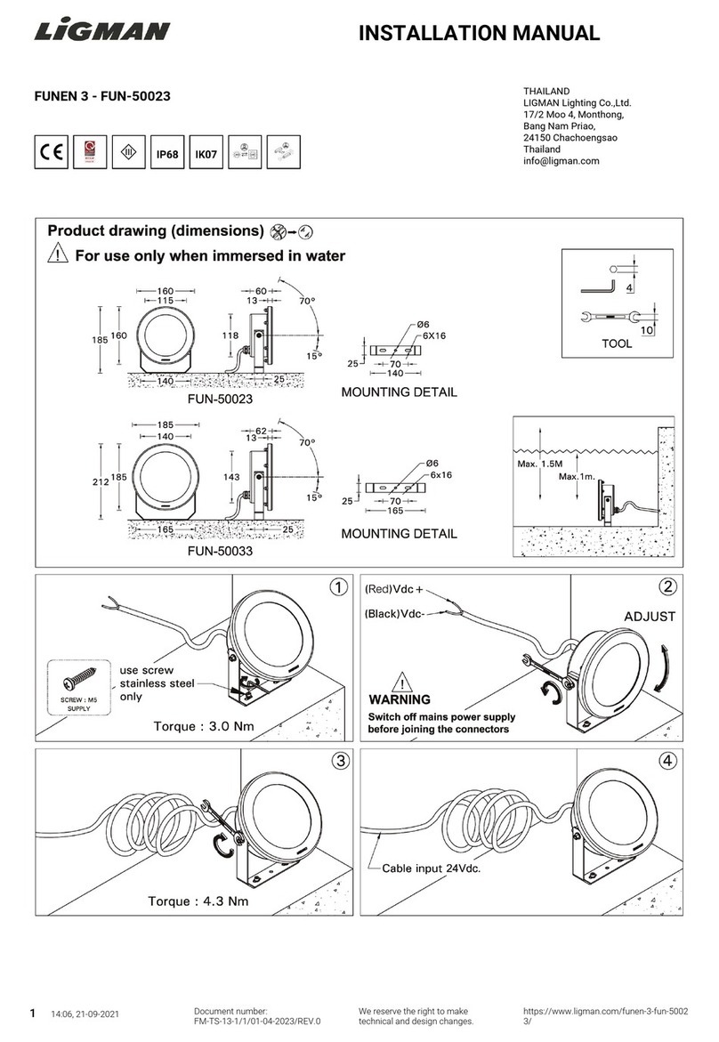 LIGMAN FUN-50023 installation manual