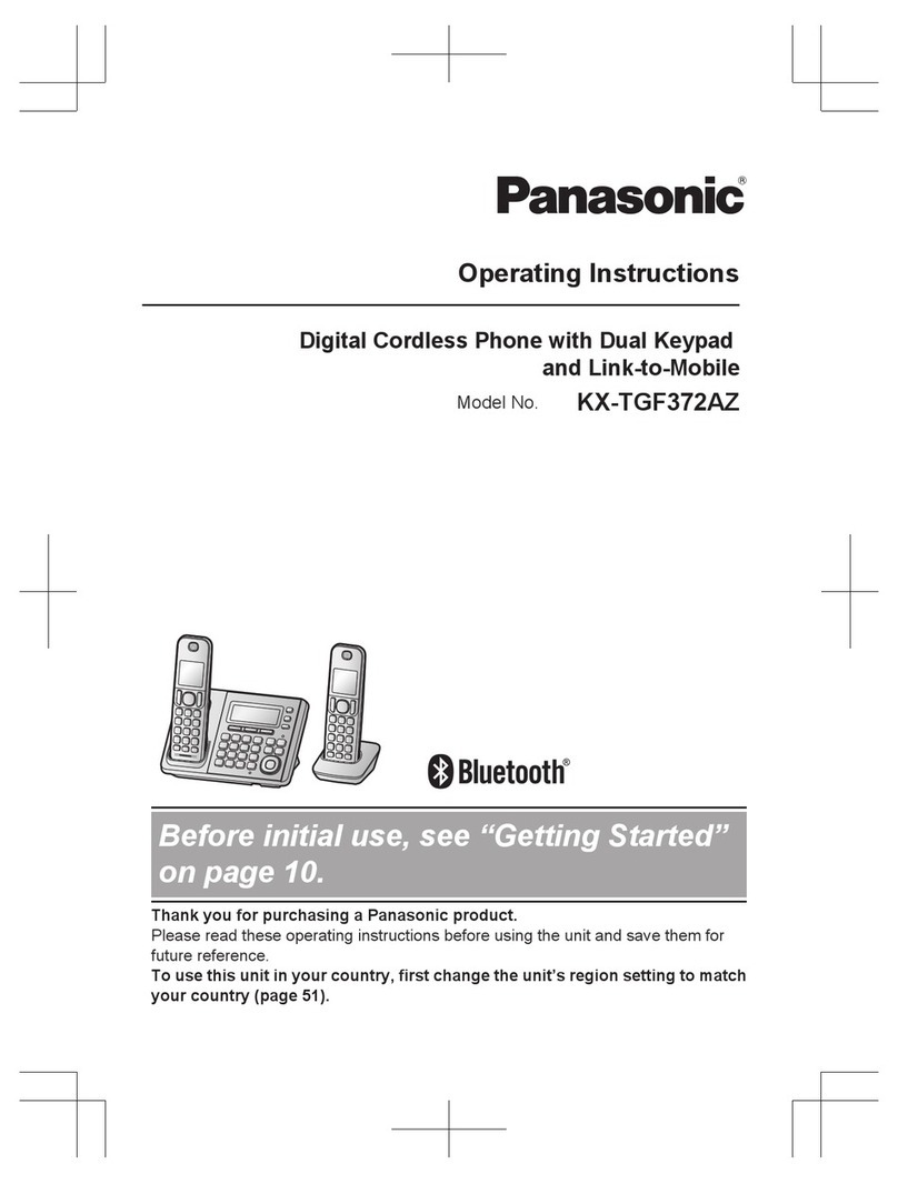 Panasonic KX-TGF372AZS operating instructions