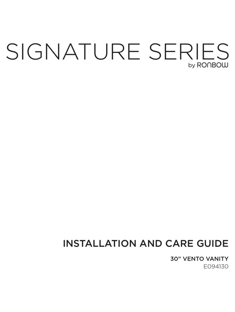 Ronbow VENTO SIGNATURE Series Assembly instructions