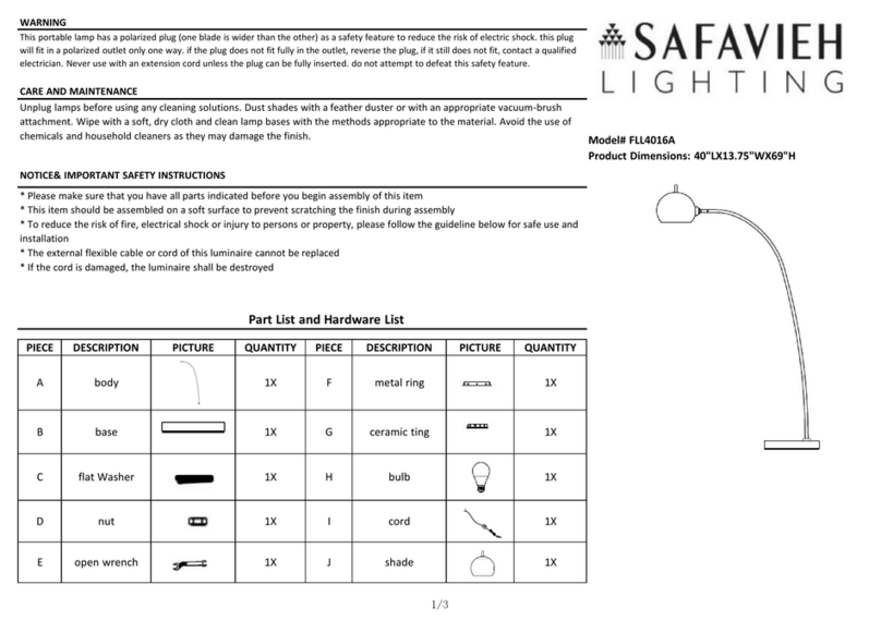 Safavieh Furniture FLL4016A manual Safavieh Furniture FLL4016A manual