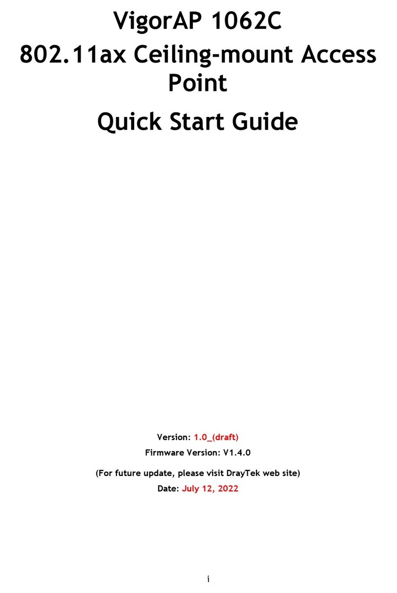 Draytek VigorAP 1062C quick start guide