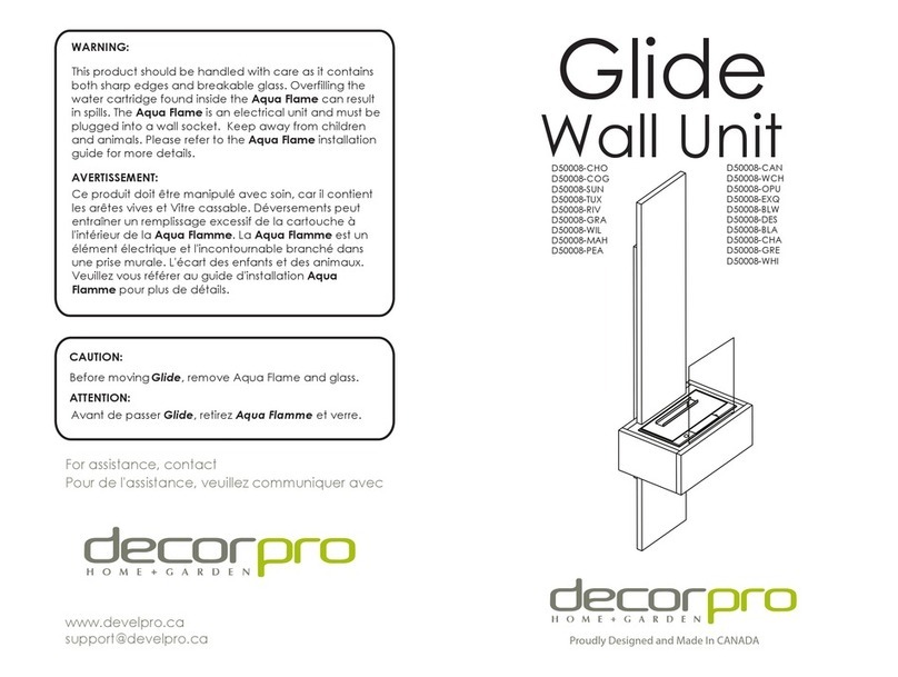 decorpro Glide D50008-CHO quick start guide