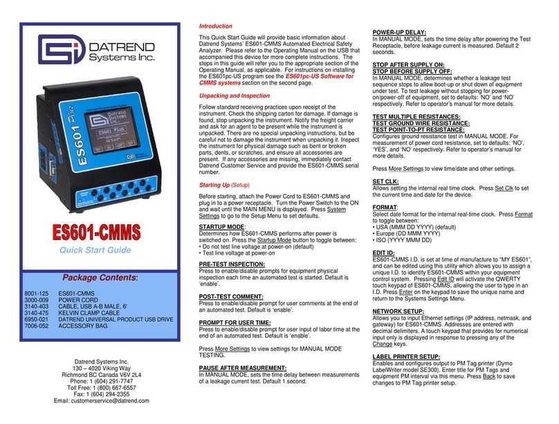 DATREND Systems ES601-CMMS User manual