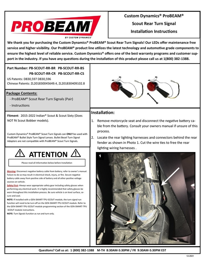 Custom Dynamics ProBEAM PB-SCOUT-RR-BR User manual