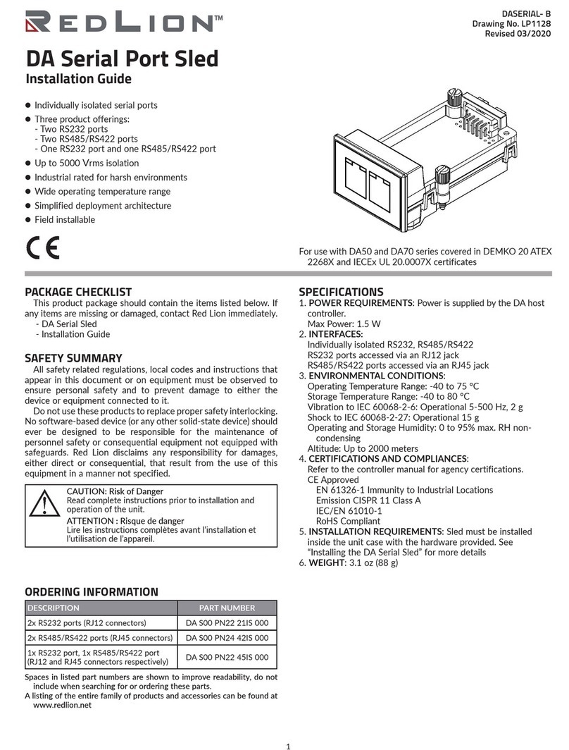 red lion DA Series User manual
