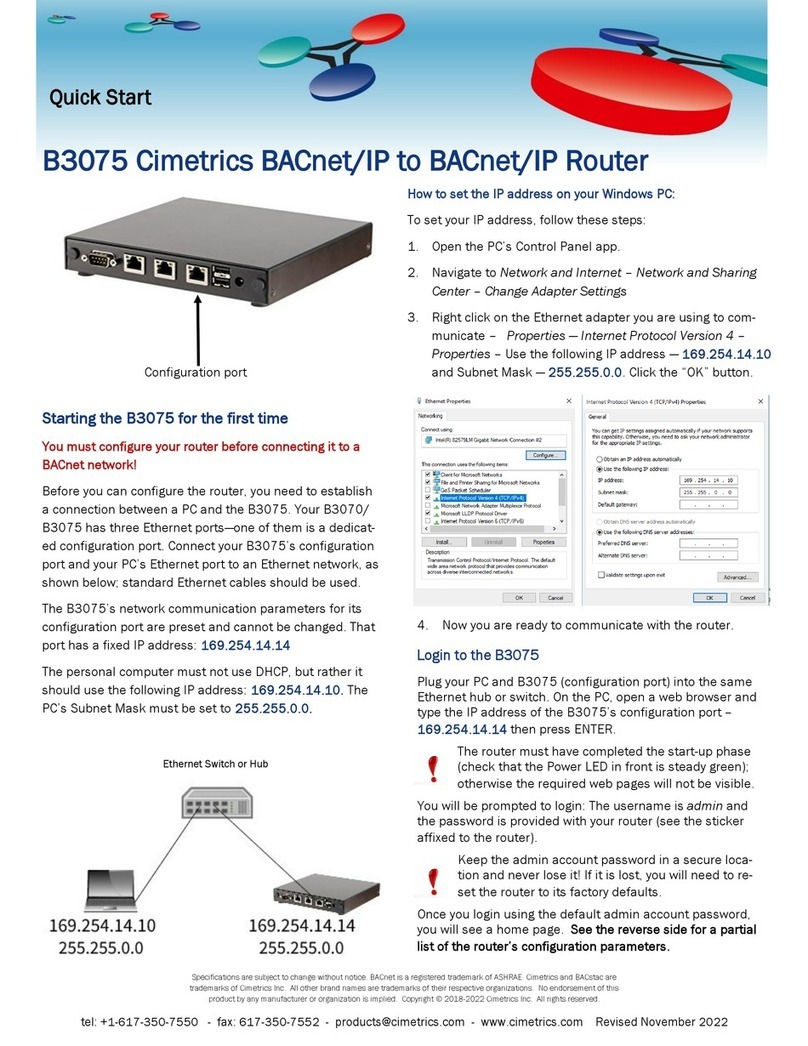 Cimetrics B3075 quick start
