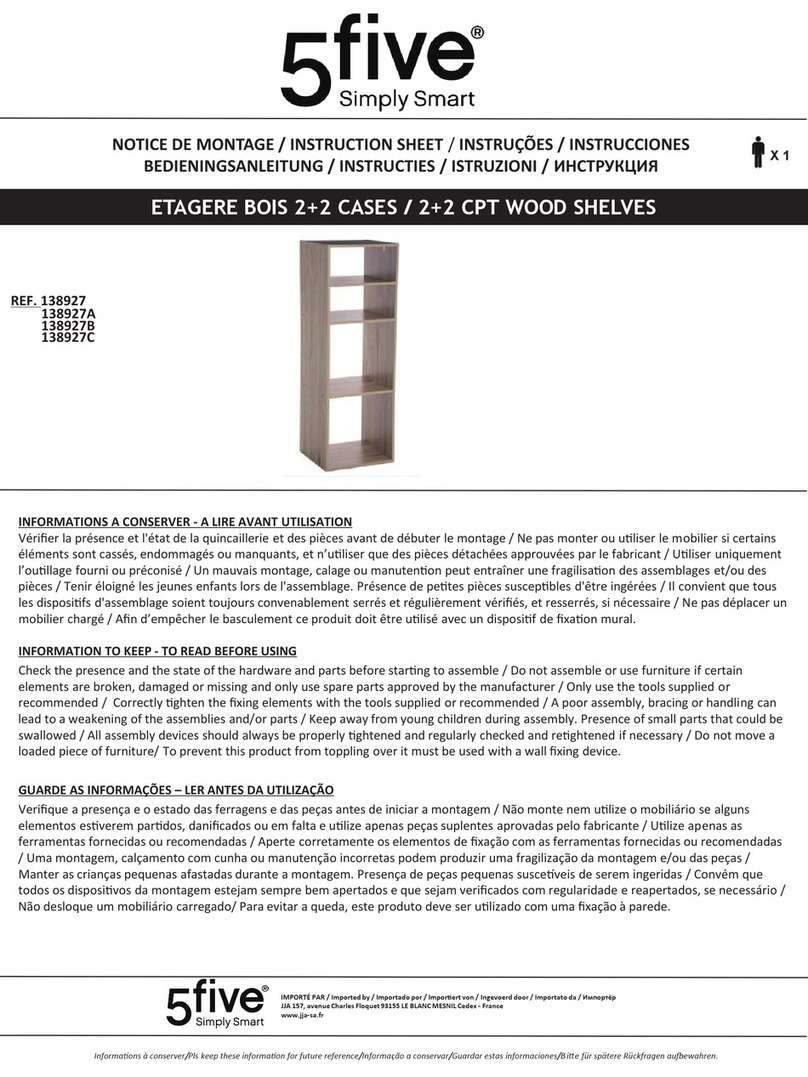 5five 138927 instruction sheet 5five 138927 instruction sheet
