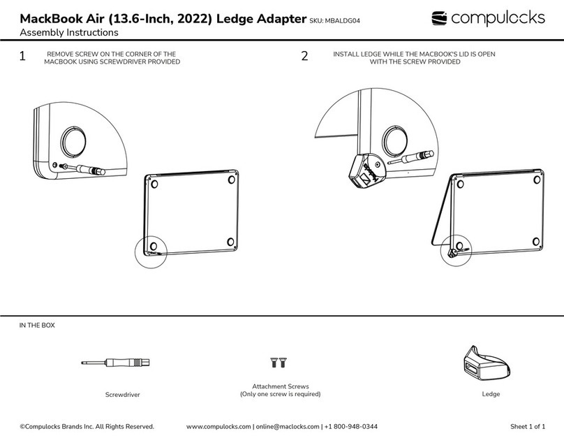 compulocks MBALDG04 Assembly instructions