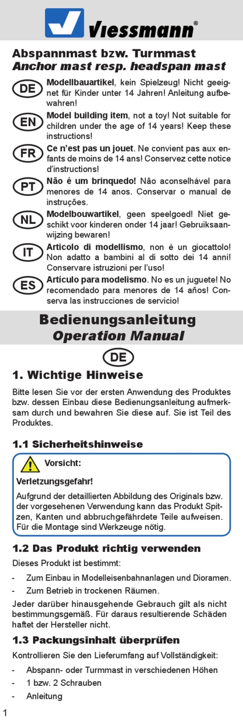 Viessmann 4114 Operation manual