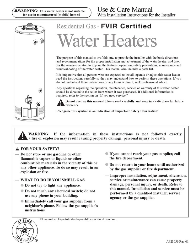 Rheem PRO+G48-60N RH60 User manual Rheem PRO+G48-60N RH60 User manual
