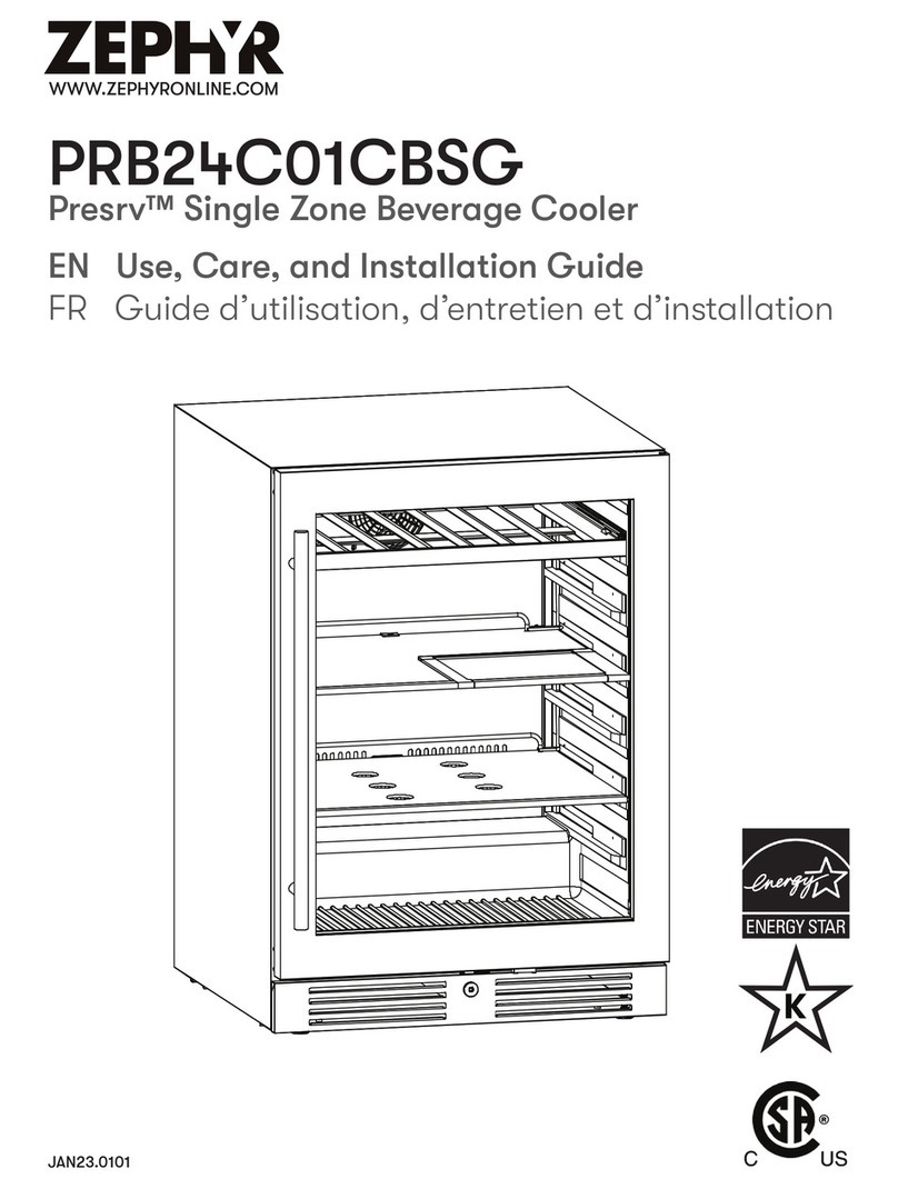 Zephyr Presrv PRB24C01CBSG Use, care and installation guide