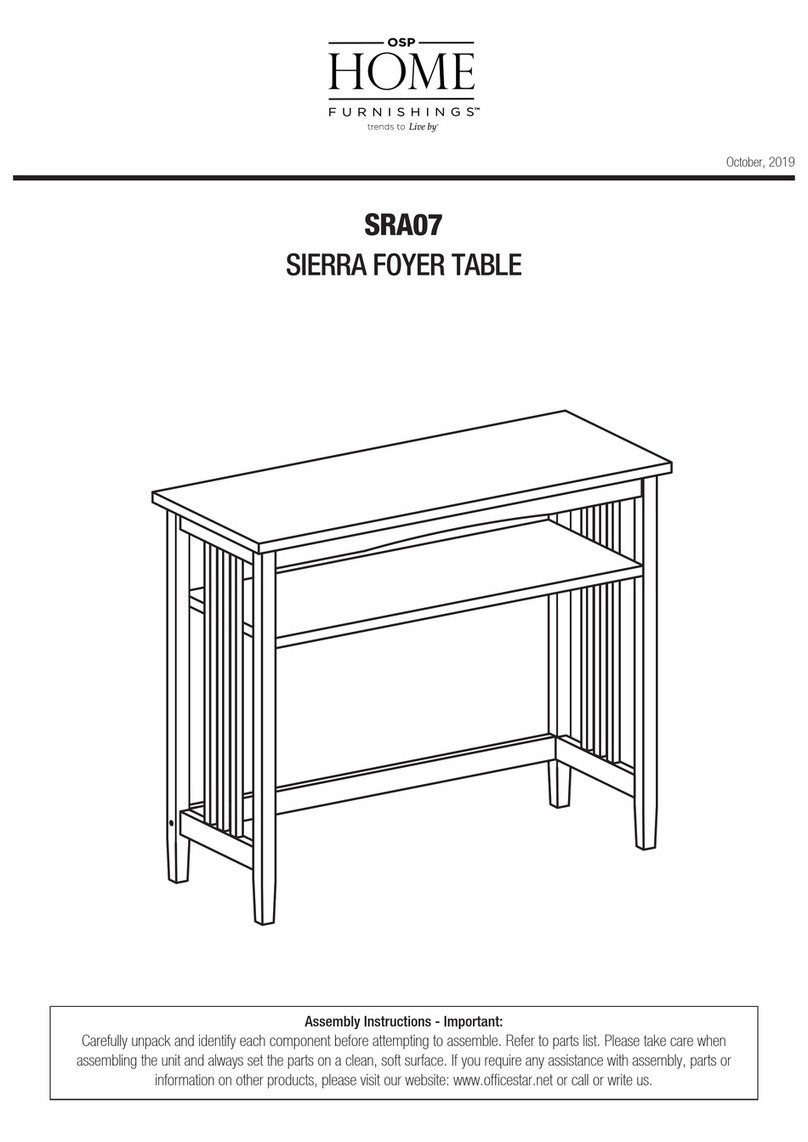 OSP Home Furnishings SIERRA SRA07 User manual