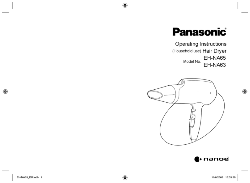 Panasonic nanoe EH-NA63 operating instructions