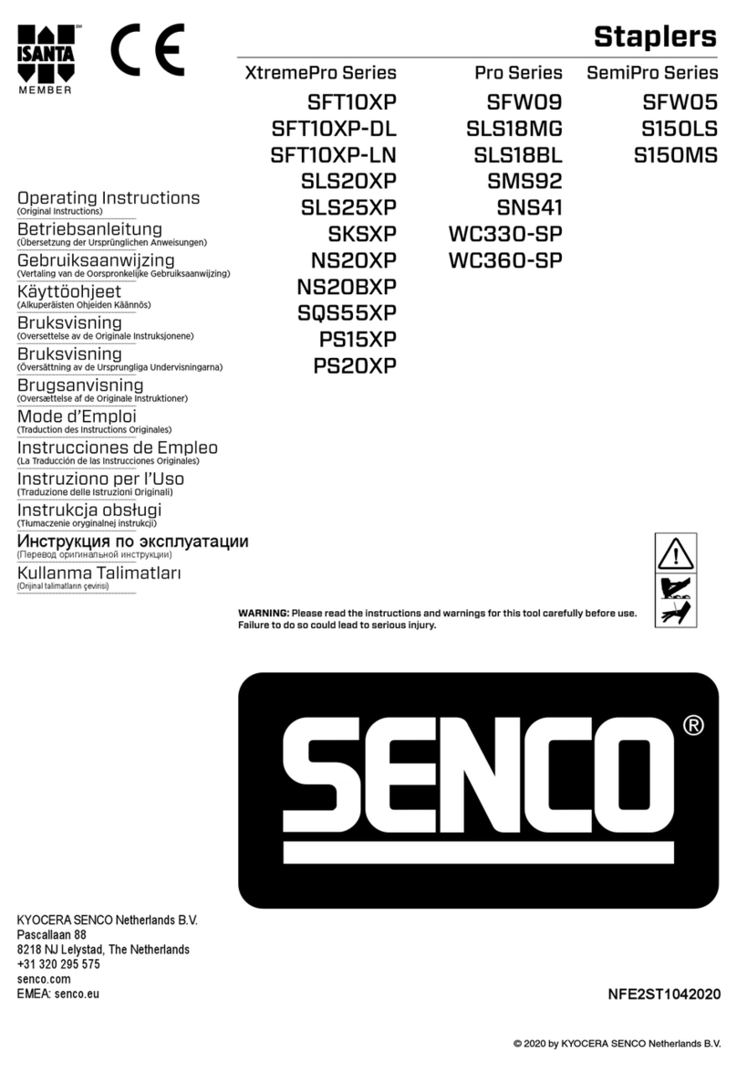 Senco SLS18BL User manual Senco SLS18BL User manual