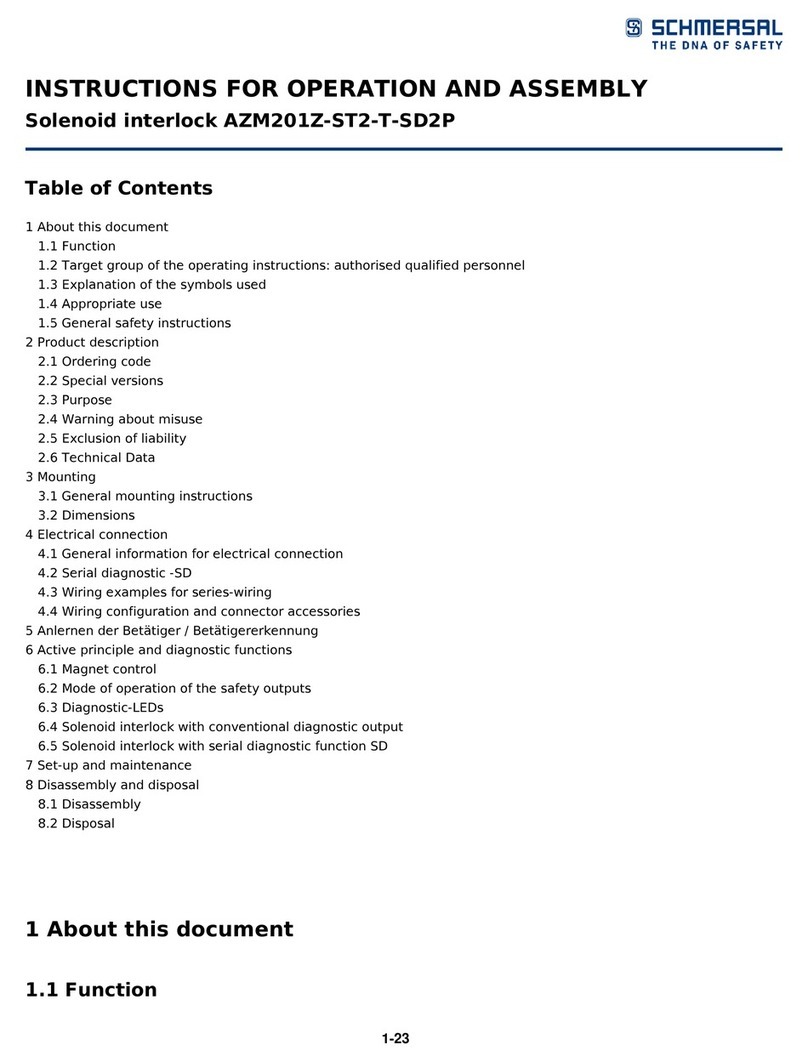 schmersal AZM201Z-ST2-T-SD2P Operation and maintenance manual