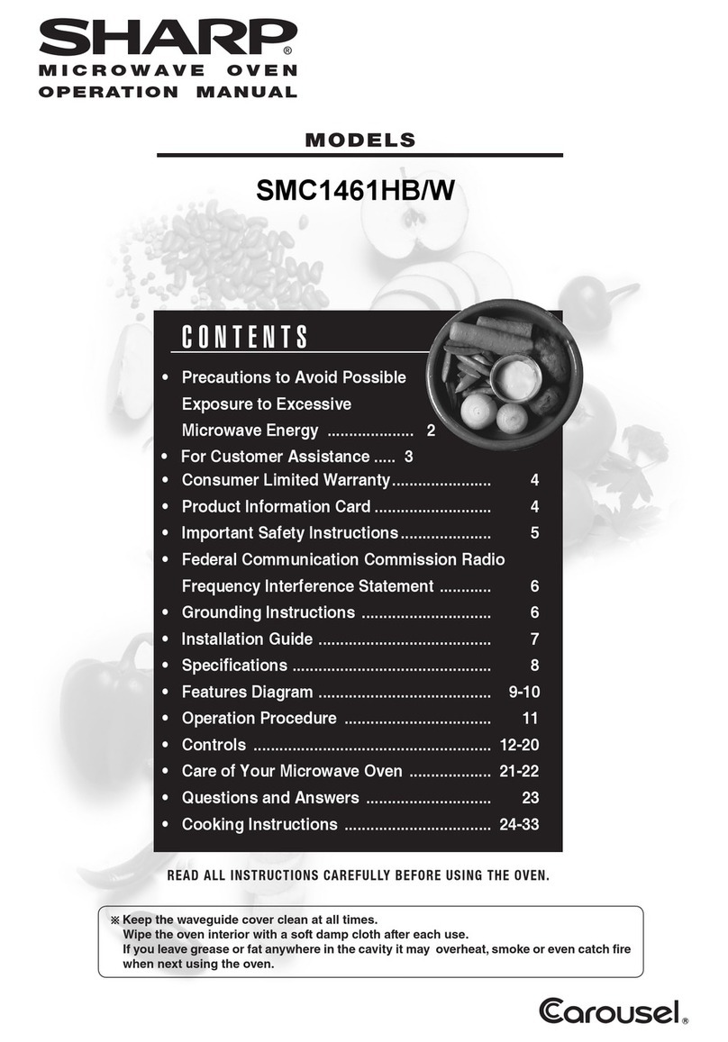 Sharp Carousel SMC1461HB Operation manual