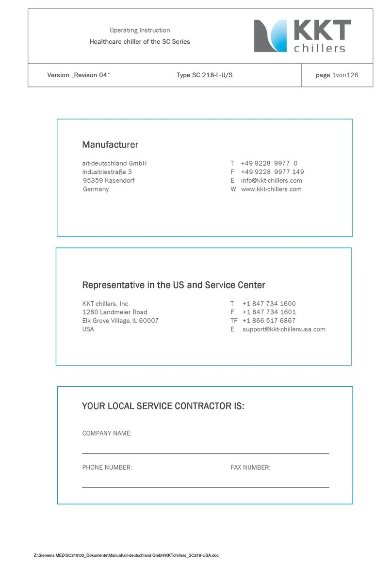KKT chillers SC Series Operating	 instruction