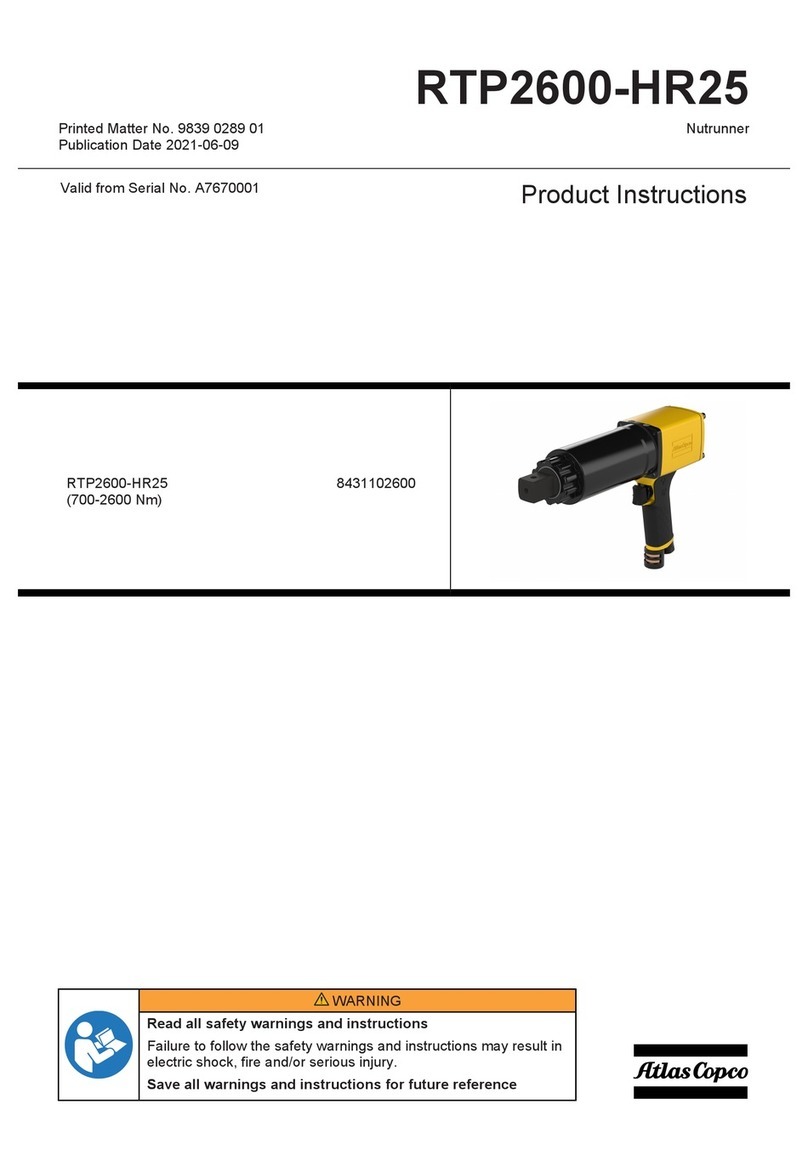 Atlas Copco RTP2600-HR25 Instruction sheet