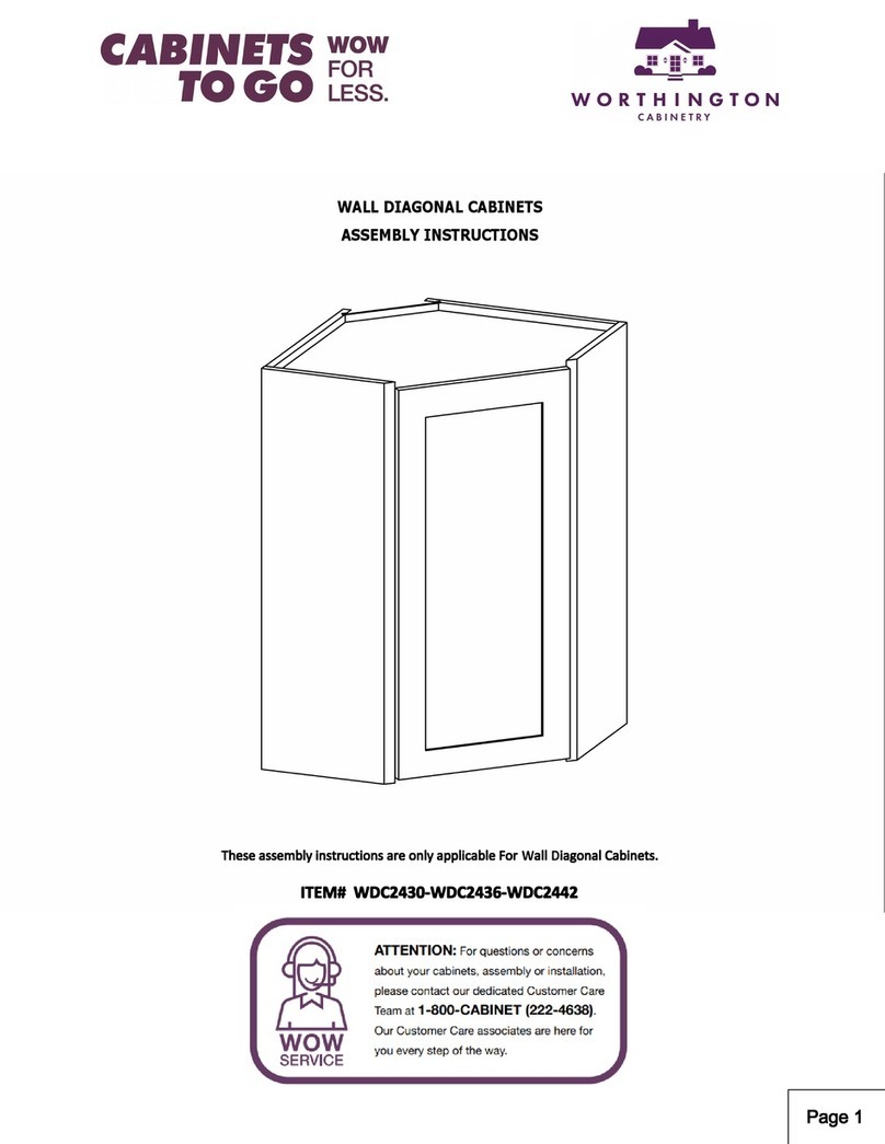 CABINETS TO GO Worthington WDC2430 Assembly instructions