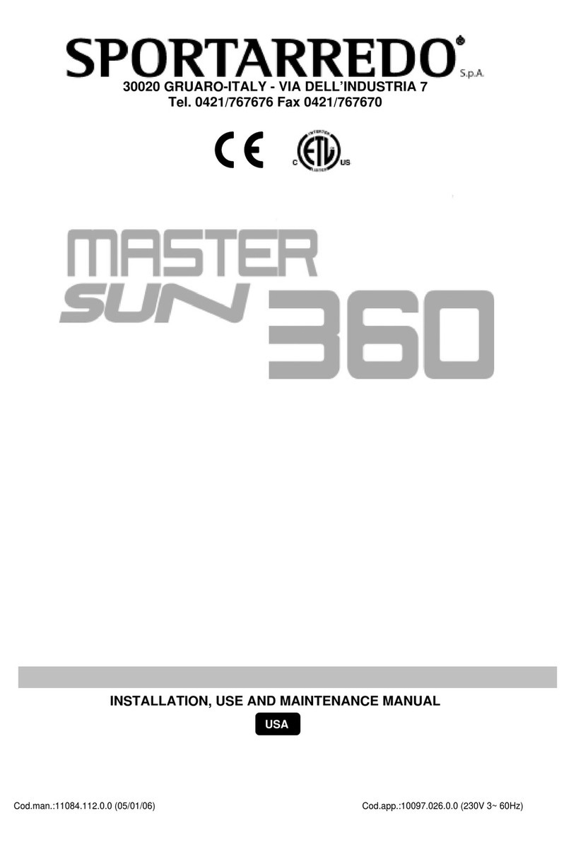 SPORTARREDO MASTERSUN 360 Instructions for installation, use and maintenance manual