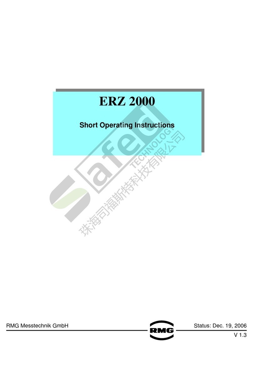 RMG ERZ 2000 Short operating instructions