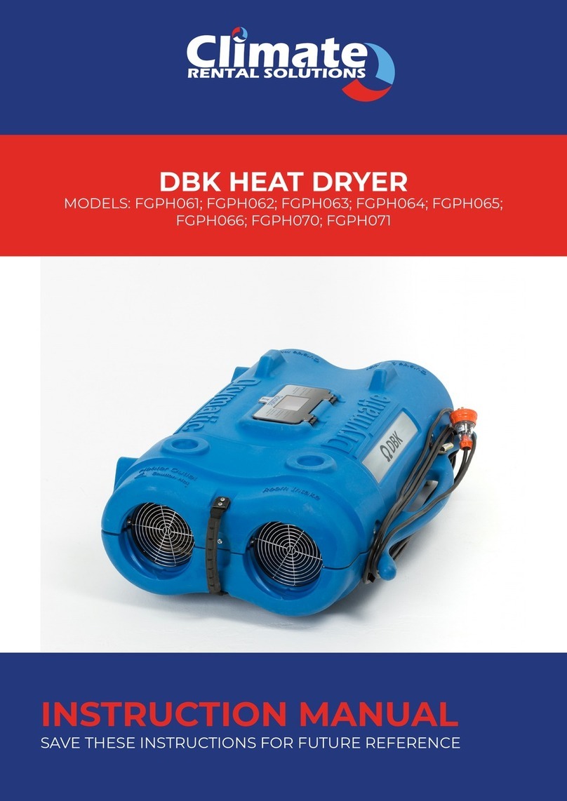Climate RENTAL SOLUTIONS DBK Drymatic instruction manual