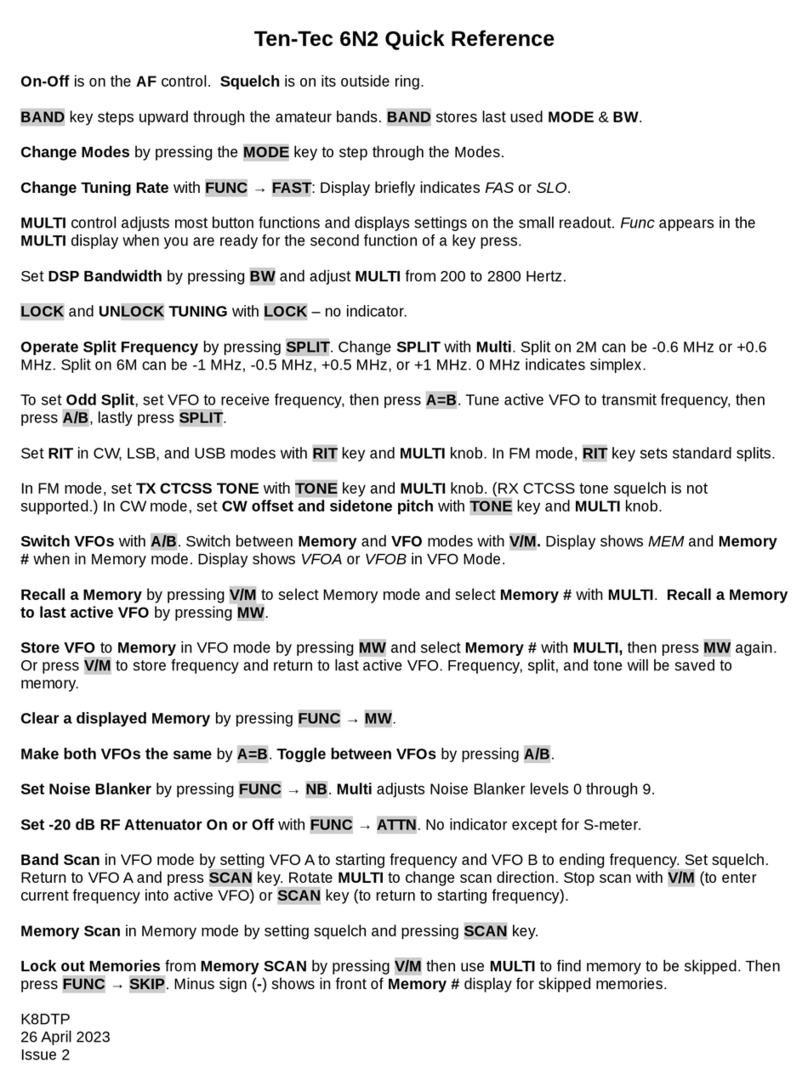 Ten-Tec 6N2 User manual