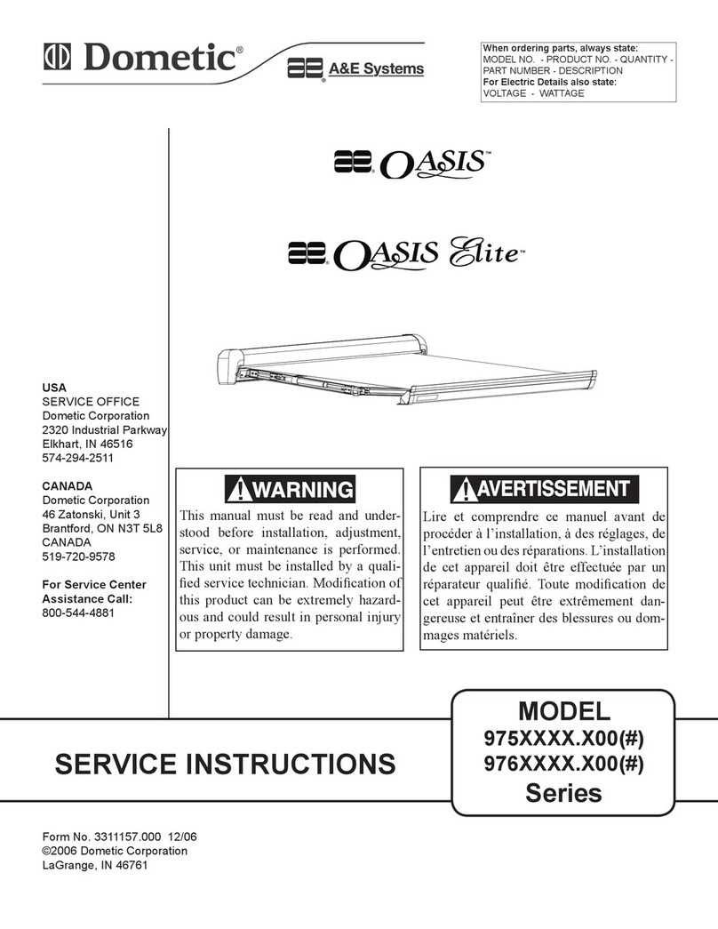 Dometic Oasis Elite Service instructions