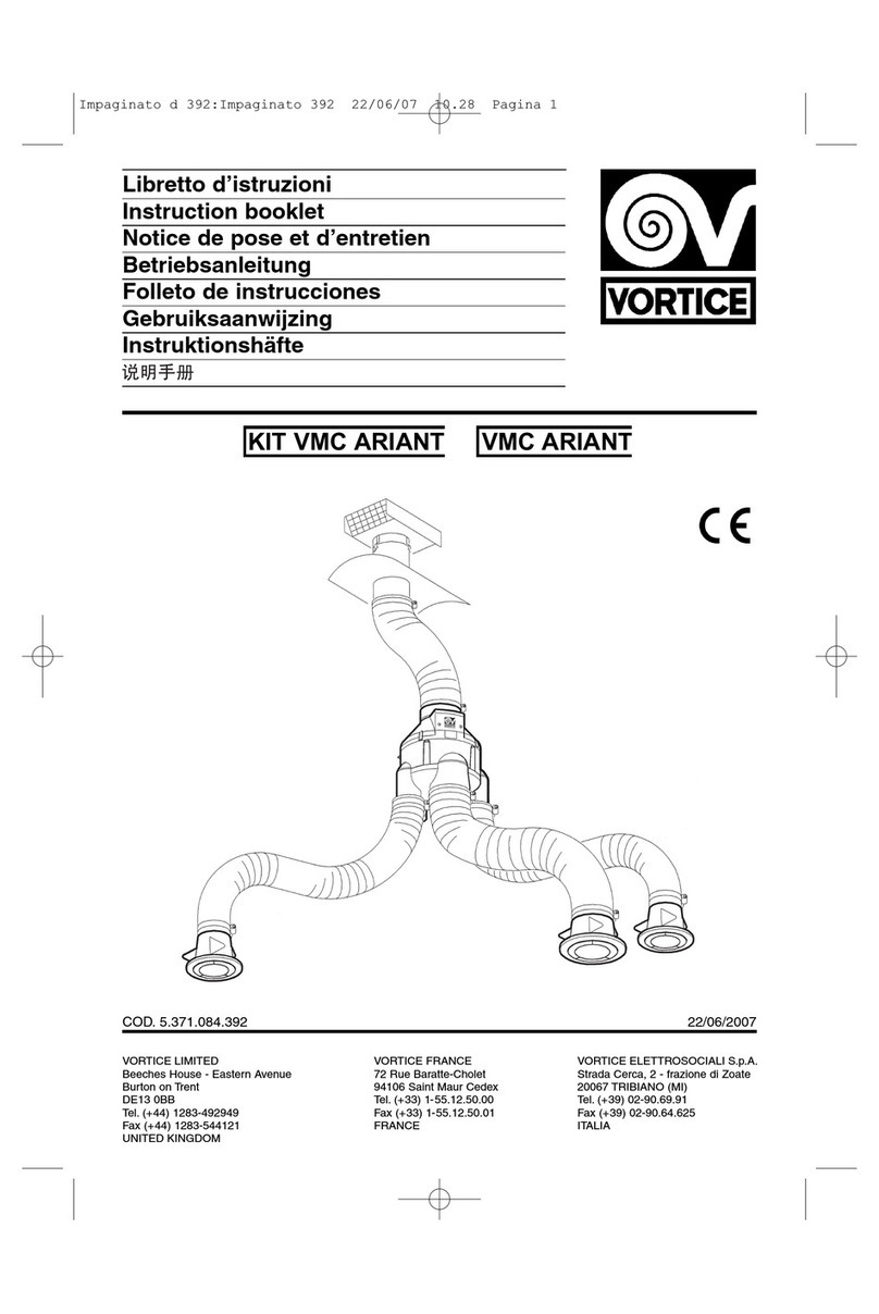 Vortice KIT VMC ARIANT User manual