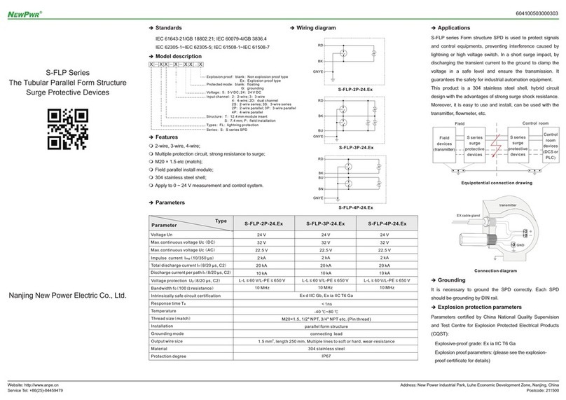 NewPwr S-FLP Series User manual