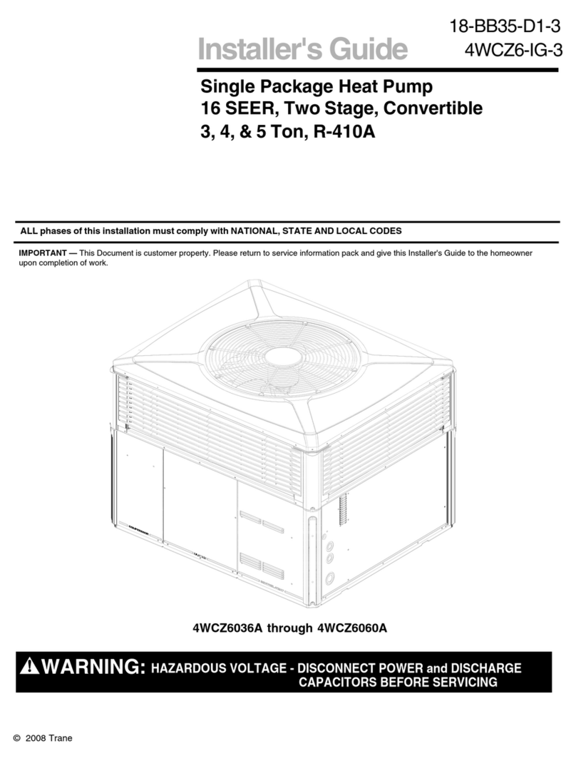 Trane 4WCZ6036A Assembly instructions
