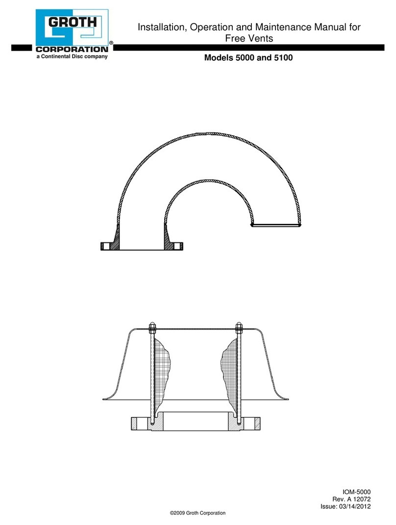Continental Disc Corporation GROTH 5000 Installation, operation and maintenance manual