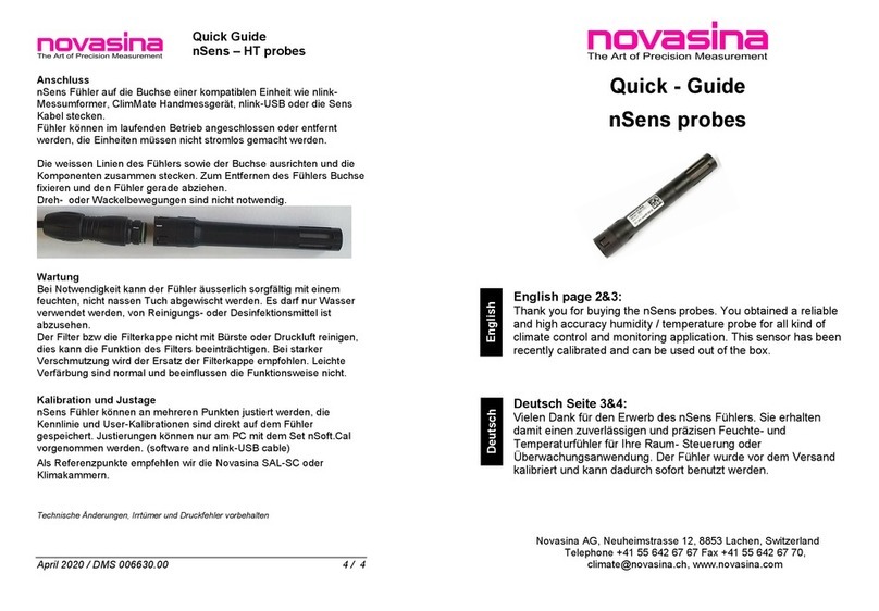 Novasina nSens quick guide