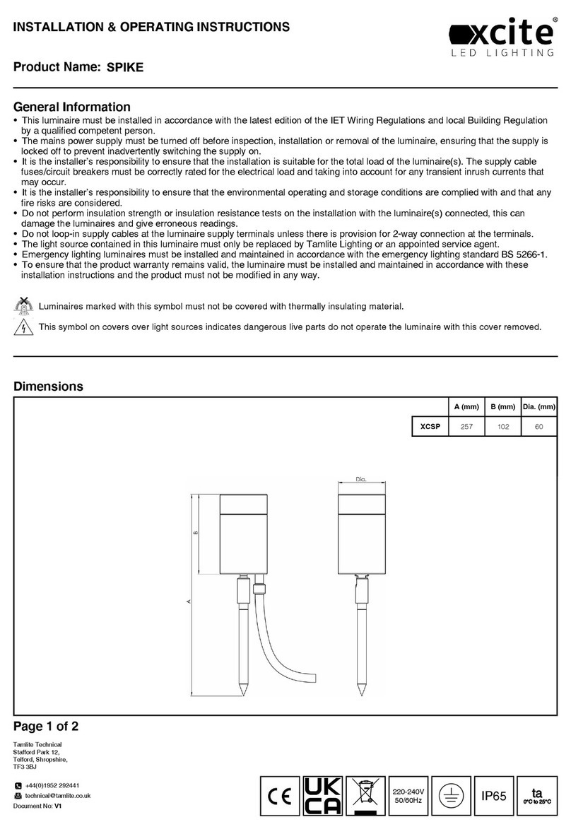 X-Cite SPIKE Installation & operating instructions