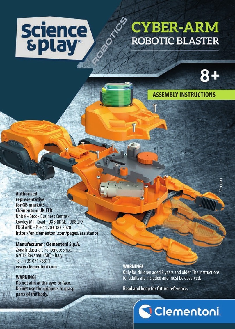 Clementoni Science & Play Cyber-Arm Robotic Blaster Assembly instructions