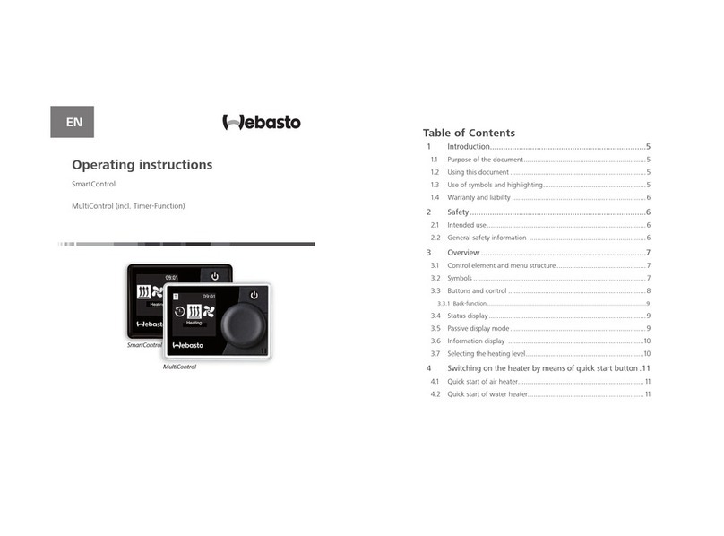 Webasto SmartControl operating instructions