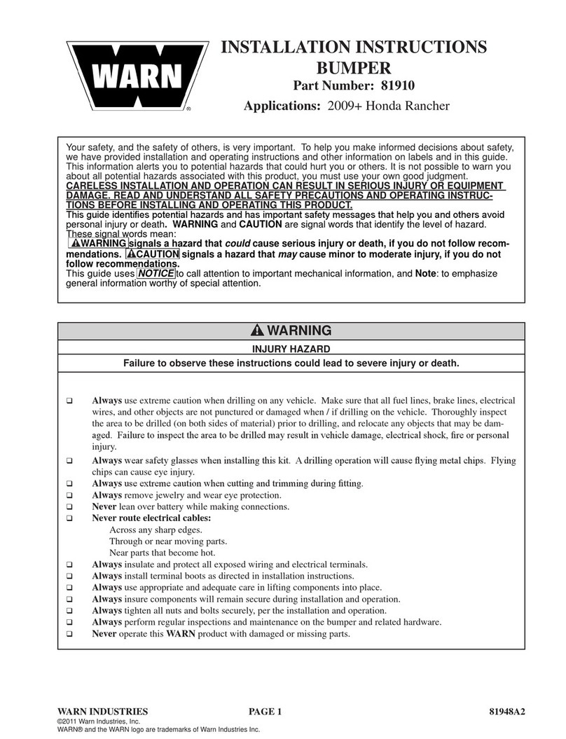 Warn 81910 installation instructions