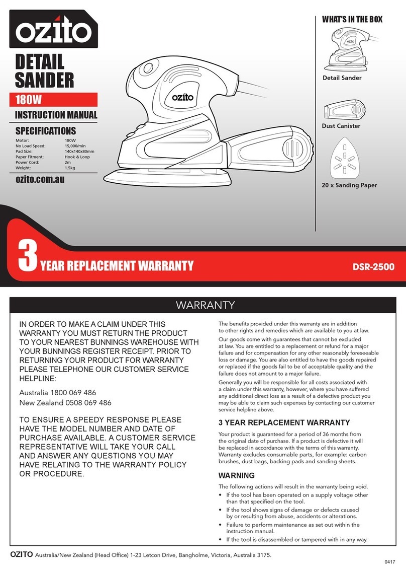 Ozito DSR-2500 User manual Ozito DSR-2500 User manual