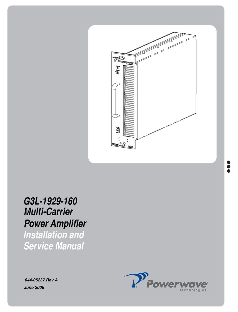 PowerWave G3L-1929-160 Installation and service manual