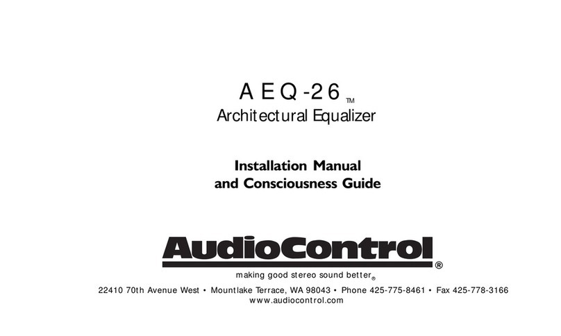 Audio Control AEQ-26 User manual